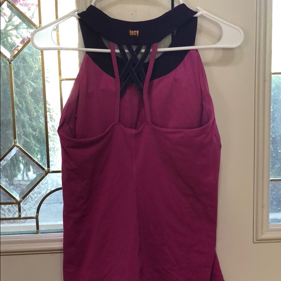 Workout halter tank. Lightly worn. Built in bra - Picture 1 of 5